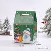 Embalagem para assados de Natal bolsa de papel portátil caixa de embalagem crocante de floco de neve doce nougat biscoitos caixa pequena de mão