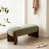 Banco Minimalista Moderno com Pernas de Madeira Maciça, Banco de Fim de Cama para Quarto, Banco para Trocar Sapatos na Entrada, Banco de Lazer e para Convidados na Sala de Estar, Banco Longo para Casa