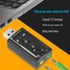Atacado placa de som USB externa 7.1 placa de som independente plug-and-play placa de som computador USB Universal placa de som