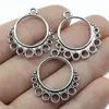 27X24Mm 1.5g Accesorios para Joyería DIY Pendientes Hechos a Mano Conector Redondo Poroso Conector para Pendientes