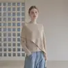 Estilo Novo de Outono Francês de Nicho Irregular de Ombro Único Manto Xale Falso Conjunto de Duas Peças Malha Top Feminino