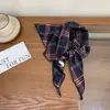 Toalla Triángulo Cuadros Británicos Europea y Americana Cálida Versátil Protección Cuello Hombres y Mujeres Otoño e Invierno Algodón Lavado Bufanda Pequeña Bufanda