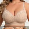 Ropa Interior Sexy Europea y Americana Transfronteriza, Hermosa Espalda Push-Up, Sin Aros, Sujetador Ajustable para Mujeres con Senos Grandes, Anticaída al por Mayor