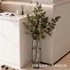 Grande Vaso de Vidro de Bambu de Água Transparente de Chão Grande Arranjo de Flores Hidropônico Salgueiro Prateado Água Bambu Altura 50cm 60cm