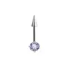 Aleación de Titanio G23 Zircón de Color 5A Cono Puntiagudo Espiral Zircón Aretes para Labio Accesorios Rosca Interna Aretes para Mujer Joyería