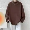 Suéter de punto fino negro puro talla extragrande cuello medio para hombre estilo oversize estilo nacional alta calle Abrigo casual pesado otoño e invierno