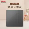 Enchufe de Interruptor Delixi Panel Grande Sin Marco Interruptor Individual Doméstico Enchufe de Cinco Orificios Interruptor de Pared Gris Venta al por Mayor