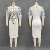 Vestido Elegante Cruzado Europeo y Americano de Amazon Otoño 2025 de Un Hombro con Mangas de Tres Cuartos que Cubre la Cintura y la Cadera para Mujer