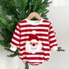 Ropa de escalada para bebés, Navidad, otoño e invierno, forrada con vellón, ropa de cuerpo entero para niños y niñas, conjunto de bebé liebre de manga larga, ropa de escalada