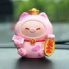 Adorno de Consola Central de Coche Meow Cai Cerdo Lindo Decoración de Escritorio de Coche Regalo para Niña En Stock Una Pieza Dropshipping