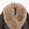 Atacado de Roupas Femininas Transfronteiriças Estilo Europeu e Americano Outono e Inverno 2025 Novidades Casacos Jaqueta de Couro Peça Única com Pele Sintética