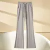 Calça Boca de Sino com Cordão para Mulheres, Verão 2026, Fina de Cintura Alta, Modelagem Slim Casual Emagrecedora, Adequada para Figuras Magras e Curvilíneas, Calça Flare Valorizadora