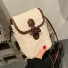 Mini Bolso Cruzado Cuadrado Pequeño de Moda Trendy de Invierno para Niñas, Bolso Pequeño Dulce y Fresco de Lana de Cordero, Bolso de Teléfono Transfronterizo