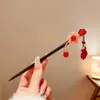 Horquilla de Pelo con Borla Floral, Nuevo Estilo Chino, Estilo Antiguo, Horquilla de Gama Alta de Nicho, Horquilla de Madera, Hanfu, Cheongsam, Accesorio para el Cabello para Mujeres