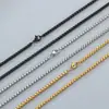 Corrente de Aço Inoxidável 3mm Multiestilo para Homens e Mulheres, Corrente Torcida, Corrente Osso de Cobra, Corrente Pérola Quadrada, Corrente Cesta de Flores, Corrente Lisa para Suéter