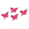 5 Aleación Goteo de Aceite Doble Colgante Mariposa Accesorios de Joyería Hechos a Mano Materiales DIY Cadena para Teléfono Materiales Colgante Venta al por Mayor