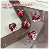 Decorações de Nail Art em Strass Dourado em Formato de Borboleta, Brilhantes Champagne Vermelho Coração Torto em Ângulo Reto Acabado Acessórios de Diamante