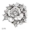 Adesivos de Tatuagem para Costas da Mão Mandala com Padrões Retrô, Adesivos de Tatuagem Florais Exóticos da Moda