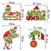 Amazon Grinch Tema Penduricalhos de Porta Decoração de Festa de Natal Penduricalhos de Porta Adereços de Decoração de Atmosfera Natalina