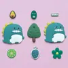 Parche de Goma Blanda de PVC Accesorios para Bricolaje del Hogar Pegatinas para Refrigerador Dibujos Animados Lindo Dinosaurio Funda para Teléfono Accesorios para Bolsos