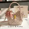 Bolsa Cesta de Legumes Rosa de Grande Capacidade Balde Embossado Bolsa Tote Balde Vintage Europeu e Americano Bolsa de Mão para Mulheres Versátil