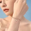 Pulsera de Hoja de Ginkgo de Plata de Ley s925 de la Suerte Sansheng para Mujer Estilo Mori de Lujo Ligero Estilo Fresco Pulsera Regalo para Novia