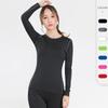 Camiseta deportiva de manga larga ajustada PRO para mujer, ideal para entrenamiento, fitness y yoga, con absorción de humedad, 2019