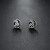 Brincos Cluster de Diamante Cheio de Novo Estilo Transfronteiriços para Homens, Modernos e Versáteis, Brincos de Flor de Íris em Forma de Cruz de Alto Padrão para Mulheres