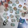 Atacado Pingente de Flor Tridimensional Esmaltado 13X18mm Pingente de Sorte Tridimensional Dupla Face Materiais para Pulseira Colar com Contas Feito à Mão DIY