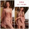 Guiruo Satén Sedoso Puntada de Encaje Deseo Puro para la Tentación Espalda Descubierta con Tirantes Bata de Noche Ropa de Casa para Mujer traje 2061