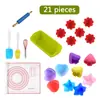 Amazon Directo para Niños Set de Silicona para Hornear Raspador/Batidor de Huevos/Molde para Magdalenas Molde para Pastel Hecho a Mano de Cocina