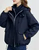 Moda Otoño 2026 Versátil Chaqueta con Capucha y Cremallera para Mujer, Corte Holgado, Adelgazante, Gabardina Casual Elegante para Mujer