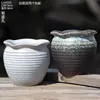 Maceta Creativa de Cerámica para Suculentas de Balcón Hogareño, Maceta Grande de Arcilla para Pothos, Orquídea, Planta Verde, Maceta de Diámetro Grande