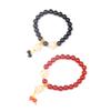 Pulsera de Pareja para Mujer Verano Ágata Roja y Negra Original Pulsera de Garra de Gato Pulsera Sencilla Dulce de Pareja