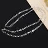 Deseo oferta caliente cobre plateado plata 4MM tres habitaciones un collar popular europeo y americano lateral collar NK joyería de comercio exterior en stock
