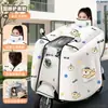 Capa de scooter elétrica à prova de vento, espessa, de flanela, forrada com fleece, à prova d'água, de cobertura total, à prova de chuva para bicicletas elétricas