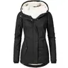Chaquetas de Mujer Otoño e Invierno Europeas y Americanas Transfronterizas Color Sólido Bolsillo Cremallera Manga Larga Cálidas con Forro de Terciopelo Chaquetas de Mujer