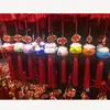 Festival de Año Nuevo Nudo Chino Flor de Durazno Gato Campana de Gato de Cerámica Borla Pez Pequeño Carrillón de Viento Decoración para Coche Colgante Mini