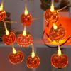 Luces de Halloween Luces de Cadena Guiadas por Fantasmas Decoración de Fiesta Calabaza Murciélago Araña Fantasma Cráneo Ojos Luces de Cadena LED
