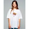 Camiseta de Manga Corta 100% Algodón Verano Nuevo Estilo Europeo y Americano Estilo Perezoso Impresión Interesante de Nicho Aspecto Adelgazante Ropa de Trabajo Top