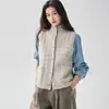 Nuevo chaleco de cachemira para otoño e invierno para mujer, con tejido de algodón texturizado, bolsillos, diseño de punto con bloques de color, y se puede usar como una prenda exterior para capas