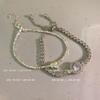 Pulsera de circonitas con diseño de Corea del Sur estilo ins, pulsera de lujo ligera y elegante para mujer, de alta calidad y combinable, venta al por mayor