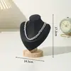 Soporte de Exhibición de Collares al por Mayor de Fábrica, Maniquí de Madera para Exhibir Joyería de Cuello, Estante de Almacenamiento y Exhibición de Joyería de Perlas