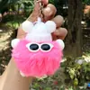 Pelota de Peluche Linda Peluche Bola de Carbón Falsa Colgante de Bolso Muñeca Colgante Muñeca de Dibujos Animados Llavero de Coche Regalo