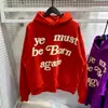 Sudadera Cpfm Ye Must Be Born Again Rebirth con Letras de Espuma, Chaqueta de Pareja Forrada de Felpa