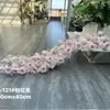 Decoración de Escena de Boda Simulada y Decoración con Flores Artificiales Nuevas y Tiras de Flores