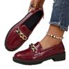 Zapatos Mocasines de Cuero Pequeños para Mujer Talla Grande, Estilo Británico, Versátiles, para Verano 2025, Zapatos Casuales de Una Sola Capa para Mujer