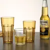 Vaso de Cerveza de Plástico Acrílico PC Anticaída Resistente al Calor Copa de Vino Transparente Octagonal KTV Bar Hogar Restaurante Vaso