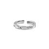 Versión coreana del anillo ins no se desvanece diseño minoritario sentido textura incrustado circonita hombres y mujeres anillo para parejas mayores al por mayor