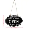 ABIERTO letrero de puerta retro colgante de doble cara decorativo placa de puerta creativa colgante placa de puerta de madera decoración de pared colgante de pared en stock personalización